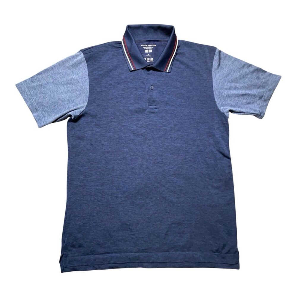 Uniqlo Roger Federer JW Anderson DRY-EX Polo Shirt Mens Medium Blue Tennis